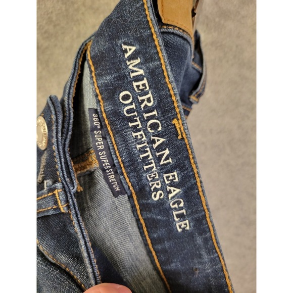 American Eagle Jegging Size 2 Short Womens Mid Rise Dark Wash Denim Jeans - - Picture 5 of 16